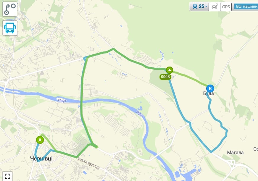 Автобус 25 Чернівці